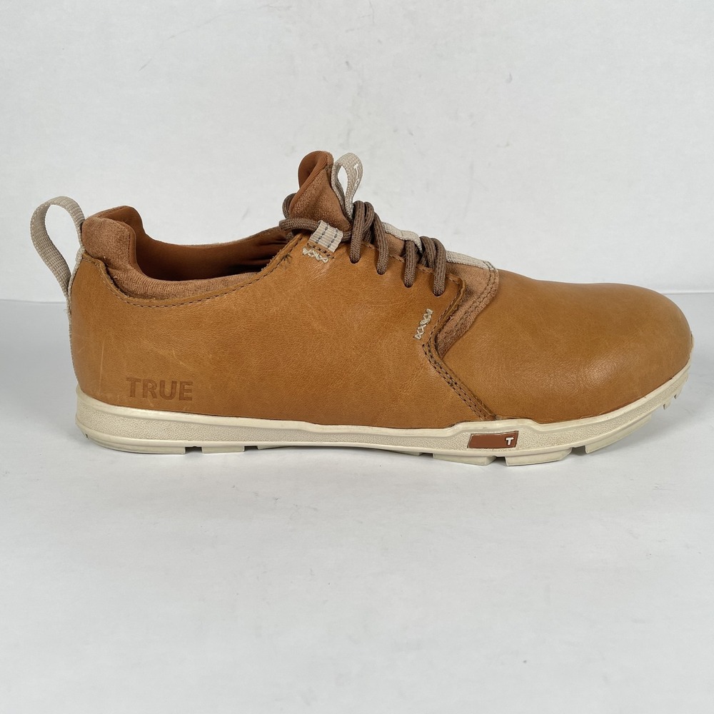 TRUE Linkswear Golf Shoes Mens Size 10.5 Brown Leather Casual Comfort Sneakers